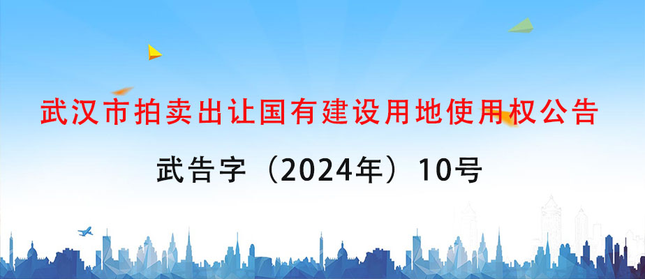 武汉市拍卖出让国有建设用地使用权公告 武告字（2024年）10号